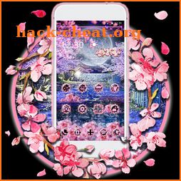 Pink Blossom Night Theme icon