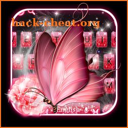 Pink Butterfly Keyboard Theme icon