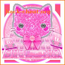 Pink Cute Kitty Keyboard Theme icon