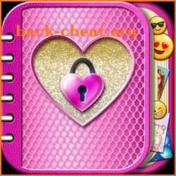 Pink Diary with Lock Password for Girls icon