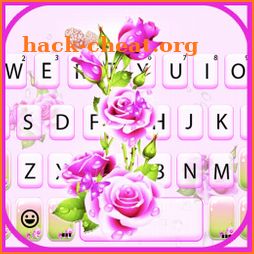 Pink Flowers Keyboard Theme icon