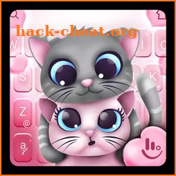 Pink Lovely Cartoon Cat Keyboard Theme icon