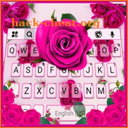 Pink Lovely Roses Keyboard Background icon