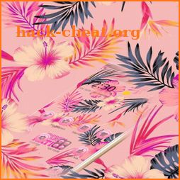 Pink Nation Flower Leaf Theme icon