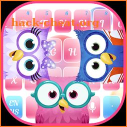 Pink owl keyboard icon