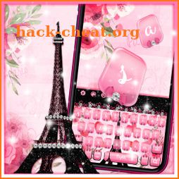 Pink Paris Eiffel Tower Keyboard icon