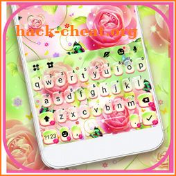 Pink Soft Roses Keyboard Theme icon