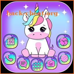 Pink Unicorn Theme Launcher icon