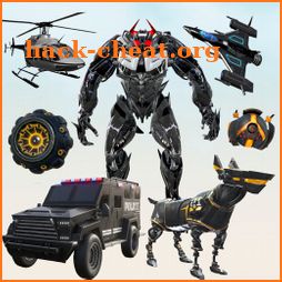 Police Dog Robot Transform Game - Flying Car Games icon