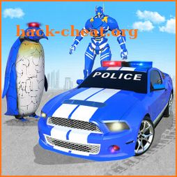 Police Penguin Robot Car Transform Robot Games icon