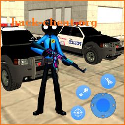 Police Superhero Stickman Rope Hero Gangstar Crime icon