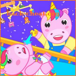 Poppy Unicorn Mom And Baby Twins icon