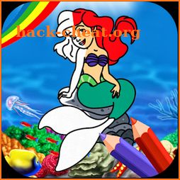 Princess Mermaid Coloring Game icon