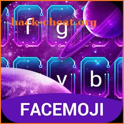 Purple Galaxy Emoji Keyboard for Android icon