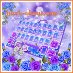 Purple Rose Diamond Butterfly Keyboard icon