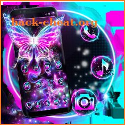 Purple Shine Neon Butterfly Theme icon