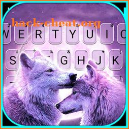 Purple Wolves Keyboard Background icon