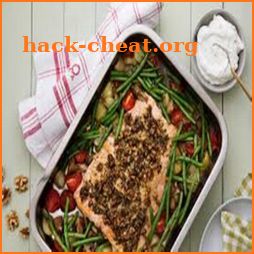 Rahasia membuat One pan salmon with crispy herb icon