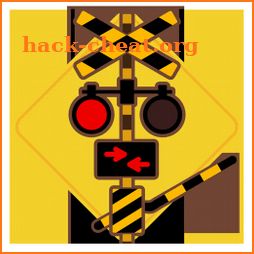 Railroad crossing play icon