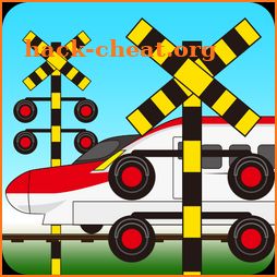 Railroad crossing train cancan icon