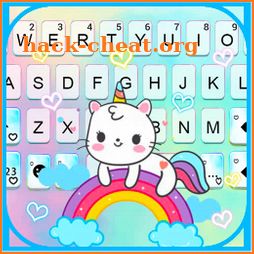 Rainbow Cat Unicorn Keyboard Background icon