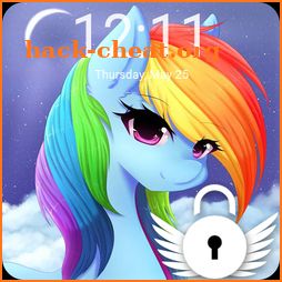 Rainbow Dash Little Princess Art Coloring Pin Lock icon