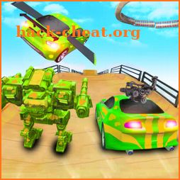 Ramp Car Robot Transform Racing: Car Shooting Game icon