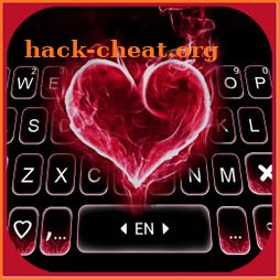 Red Burning Heart Keyboard Background icon