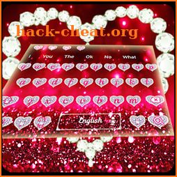 Red Glitter Diamond Keyboard icon