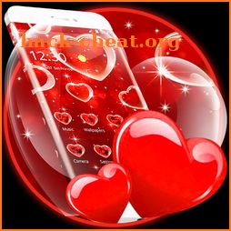 Red Heart Love Glitter Theme icon