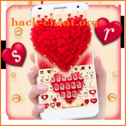 Red Valentine Hearts Keyboard Theme icon