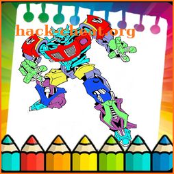 robot transformer coloring games icon