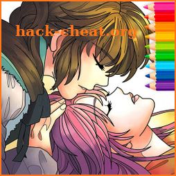 Romantic Anime Coloring Book icon