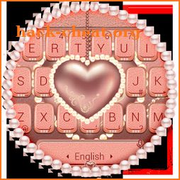 Rose Gold Heart Keyboard Theme icon