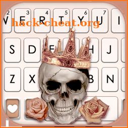 Rose Gold Skull Keyboard Background icon