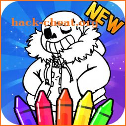 sans under coloring tale cartoon icon