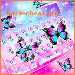 Shine Fluorescent Butterfly Keyboard Theme icon