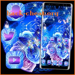 Shiny Blue Butterfly Theme icon