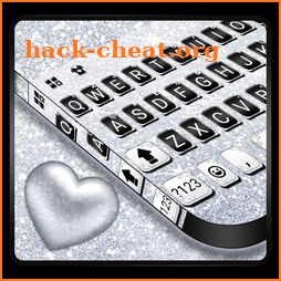 Silvery Glitter Keyboard Theme icon