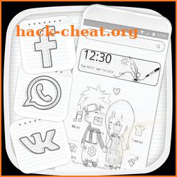 Simple Cute Sketch Cartoon Theme icon