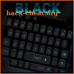 Simple Neon Black Keyboard icon