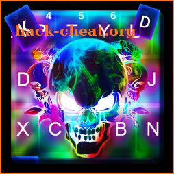 Smoke Colorful Skull Keyboard Theme icon