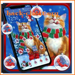 Snow Scarf Christmas Cat Theme icon