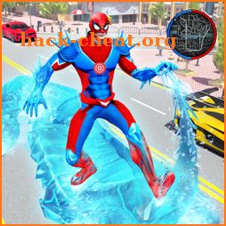 Snow superhero Storm Robot police Rope Hero icon