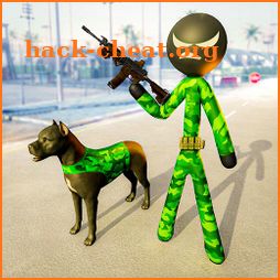 Stickman Army Dog Chase Crime Simulator icon