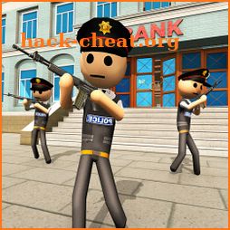 Stickman Bank Robbery NY Police Gun Shooting Games icon