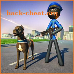 Stickman Police Dog Chase Crime Simulator icon