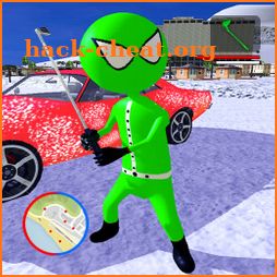 Stickman santa rope hero : Santa Crime city icon