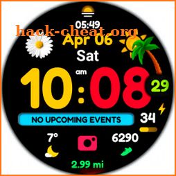 Summer mood digital watchface icon