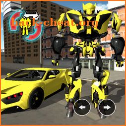 Super car robot transformer : futuristic supercar icon